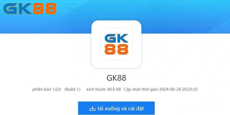 Giao diện sau khi tải app GK88 tương thích, dễ thao tác